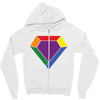 Rainbow LGBT Diamond Zipper Hoodie