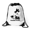 Goku Training T-Shirt Drawstring Bags
