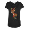 christmas deer Maternity Scoop Neck T-shirt