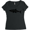 Momma Shark Women's Triblend Scoop T-shirt