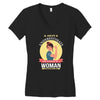 underestimate woman Women's V-Neck T-Shirt