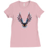 american eagle usa flag wings Ladies Fitted T-Shirt