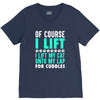 cat cats lift lifting fitness V-Neck Tee