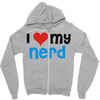 i love my nerd Zipper Hoodie