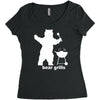 bear grills bbq funny Women's Triblend Scoop T-shirt
