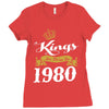 kings are born in 1980 Ladies Fitted T-Shirt