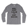 keep calm and eat bacon t shirt funny parody meat tee food pig hog bre Long Sleeve Shirts