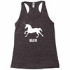 unicorn believe Racerback Tank