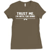 trust me, i'm with the band   musician rockband guitar bass jam tee Ladies Fitted T-Shirt