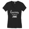 queens are born in june. Women's V-Neck T-Shirt
