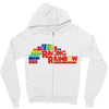 racing rainbow Zipper Hoodie