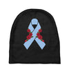 stomach cancer ribbon and rose Baby Beanies