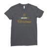 snow merry christmas Ladies Fitted T-Shirt