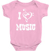i love music Baby Onesie