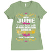 i am a june women Ladies Fitted T-Shirt
