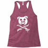 pig bacon cross bones pirate Racerback Tank