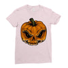 skull pumpkin Ladies Fitted T-Shirt