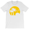 beach silhouette birds sand sunset T-Shirt