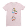 Cute Unicorn and Happy Cupcake Ladies Fitted T-Shirt