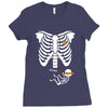 pregnant skeleton baby costume halloween maternity ninja ladies Ladies Fitted T-Shirt