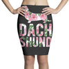 dachshund floral Pencil Skirts