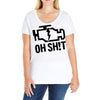 oh sh!t Ladies Curvy T-Shirt