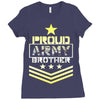 military, proud us army brother veteran u Ladies Fitted T-Shirt