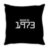 made in 1973 birthday celebration funny party Throw Pillow