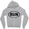 basic running oval Zipper Hoodie