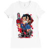 evil cartoon Ladies Fitted T-Shirt