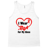 niece i wear a red heart ribbon Tank Top