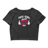 this girl loves drag racing Crop Top