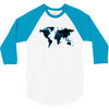 World Map Design 3/4 Sleeve Shirt