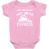 all aboard hot mess express train Baby Bodysuit