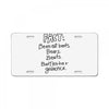 The Office License Plate