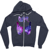 galaxy cartoon hands dope Zipper Hoodie