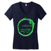 aurora total eclipse Women's V-Neck T-Shirt