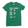 today's beer schedule cycling 6am Ladies Fitted T-Shirt