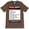 funny stag night checklist, ideal gift, christmas present T-Shirt