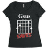 gsus saves chord Women's Triblend Scoop T-shirt