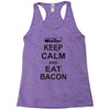 keep calm and eat bacon t shirt funny parody meat tee food pig hog bre Racerback Tank