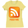 rss feed me Ladies Fitted T-Shirt