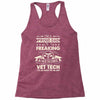 proud vet tech dad Racerback Tank