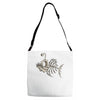 animal fishing tee graphic Adjustable Strap Totes
