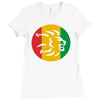 rasta lion head reggae dub step music dance Ladies Fitted T-Shirt