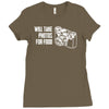 will take photos for food Ladies Fitted T-Shirt