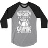 whiskey and camping! 3/4 Sleeve Shirt