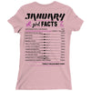 January Girl Facts Capricorn Ladies Fitted T-Shirt