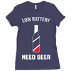 low battery   need beer Ladies Fitted T-Shirt