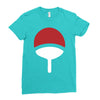 uchiha clan symbol crest   anime itachi sasuke naruto cosplay gift tee Ladies Fitted T-Shirt